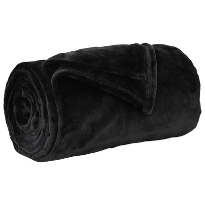 Wohndecken 6 pcs Schwarz 220 x 240 cm Fleece