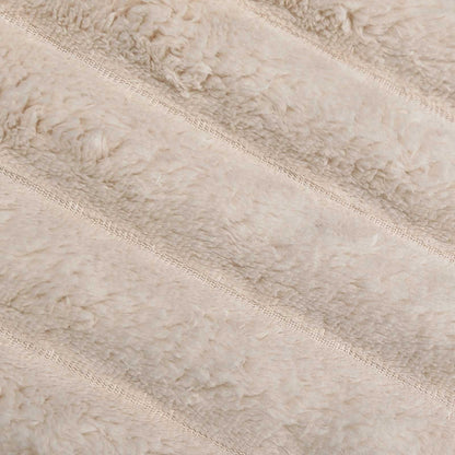 Überwurfdecke Beige 150 x 130 cm Fleece