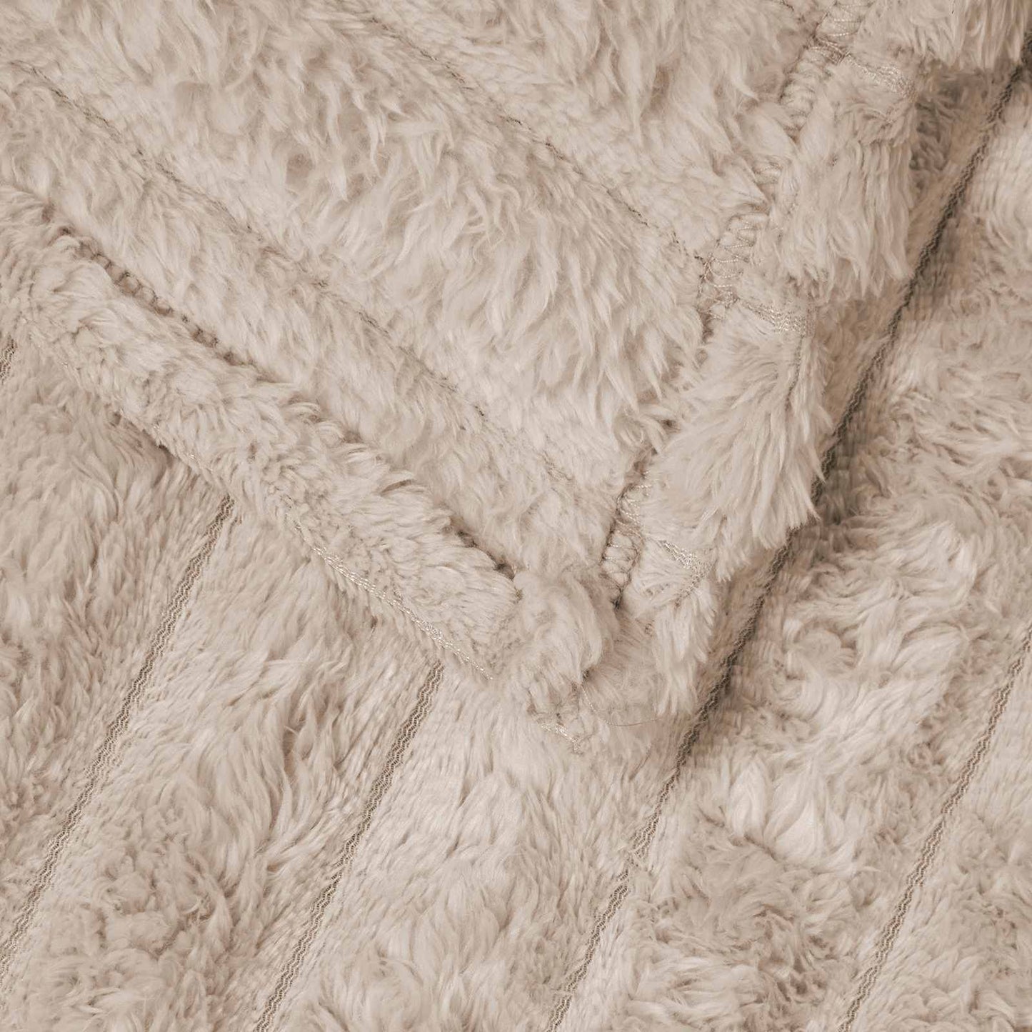 Überwurfdecke Beige 200 x 150 cm Fleece