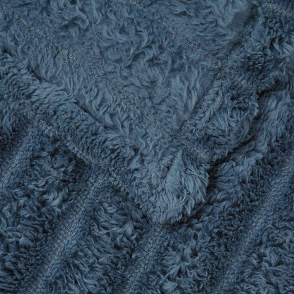 Überwurfdecke Marineblau 270 x 240 cm Fleece