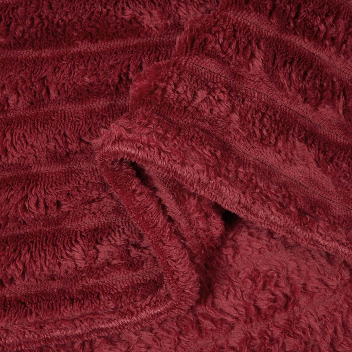 Überwurfdecke Bordeauxrot 240 x 220 cm Fleece