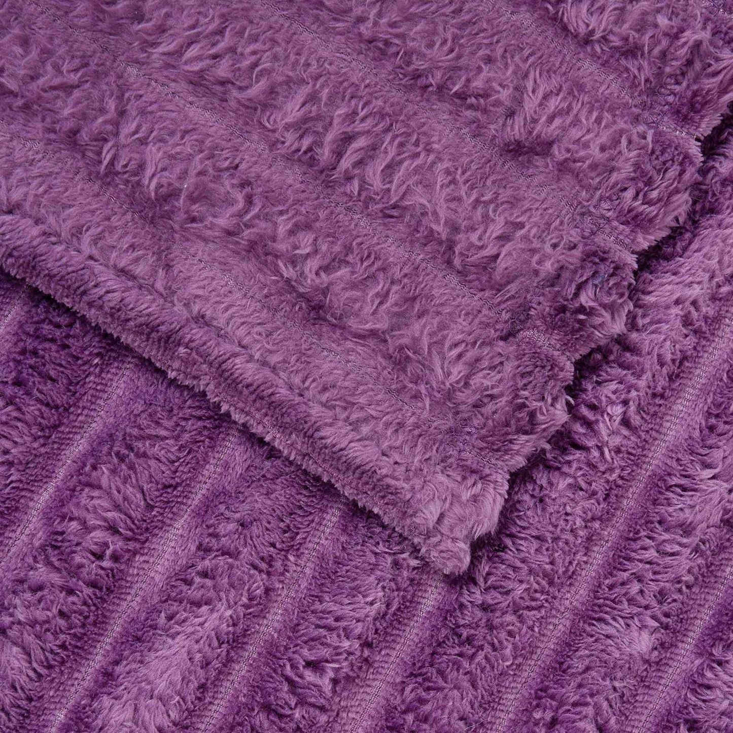 Überwurfdecke Lila 150 x 130 cm Fleece