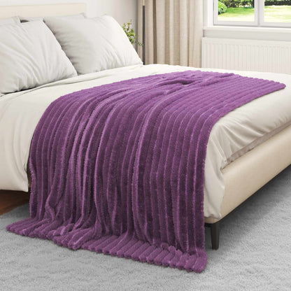 Überwurfdecke Lila 200 x 150 cm Fleece