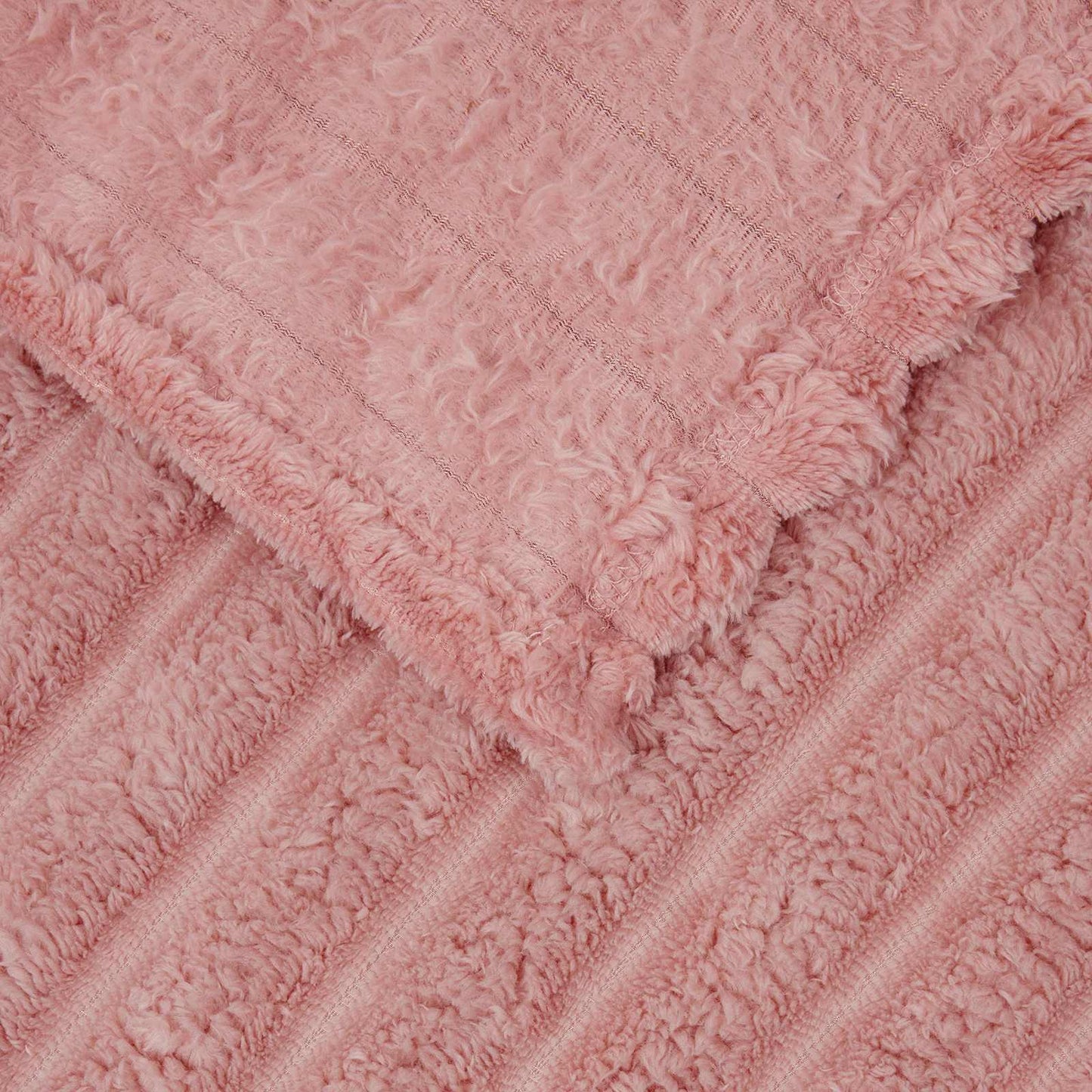 Überwurfdecke Rosa 240 x 220 cm Fleece