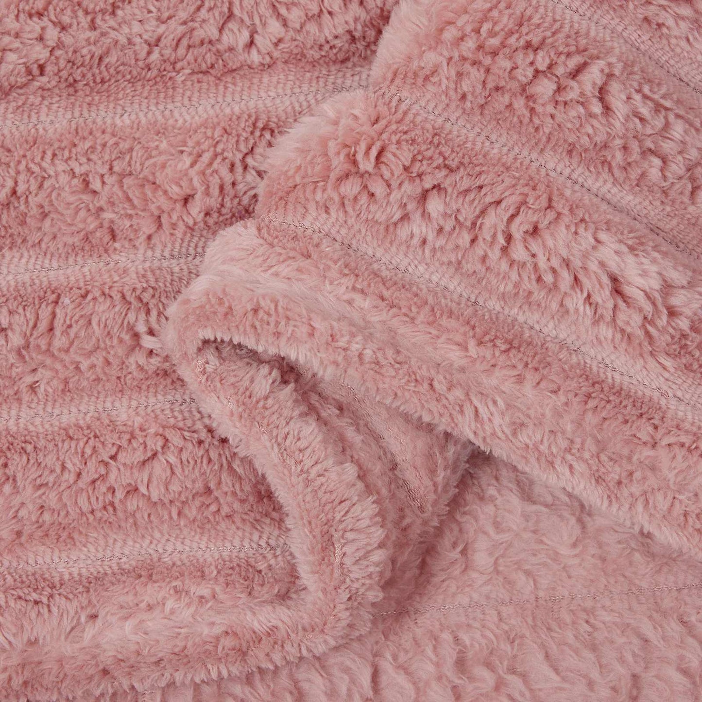 Überwurfdecke Rosa 240 x 220 cm Fleece