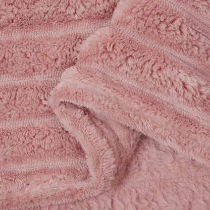 Überwurfdecke Rosa 240 x 220 cm Fleece