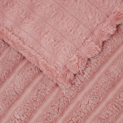 Überwurfdecke Rosa 270 x 240 cm Fleece