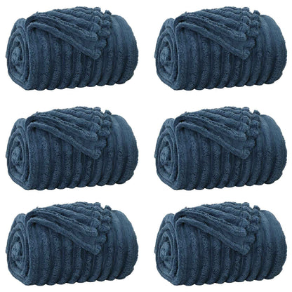 Wohndecken 6 pcs Marineblau 240 x 220 cm Fleece