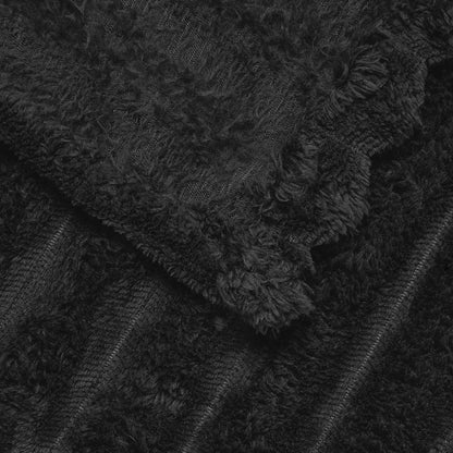 Wohndecken 6 pcs Schwarz 240 x 220 cm Fleece