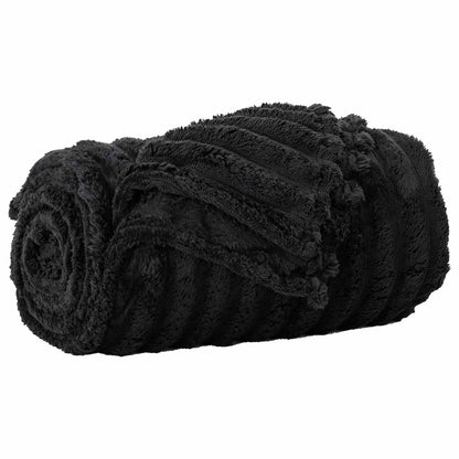 Wohndecken 6 pcs Schwarz 240 x 220 cm Fleece