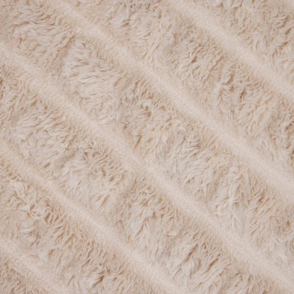 Überwurfdecke Beige 200 x 150 cm Fleece