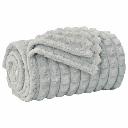 Überwurfdecke Grau 150 x 130 cm Fleece