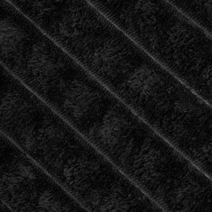 Überwurfdecke Schwarz 150 x 130 cm Fleece