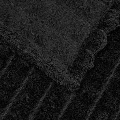 Überwurfdecke Schwarz 200 x 150 cm Fleece