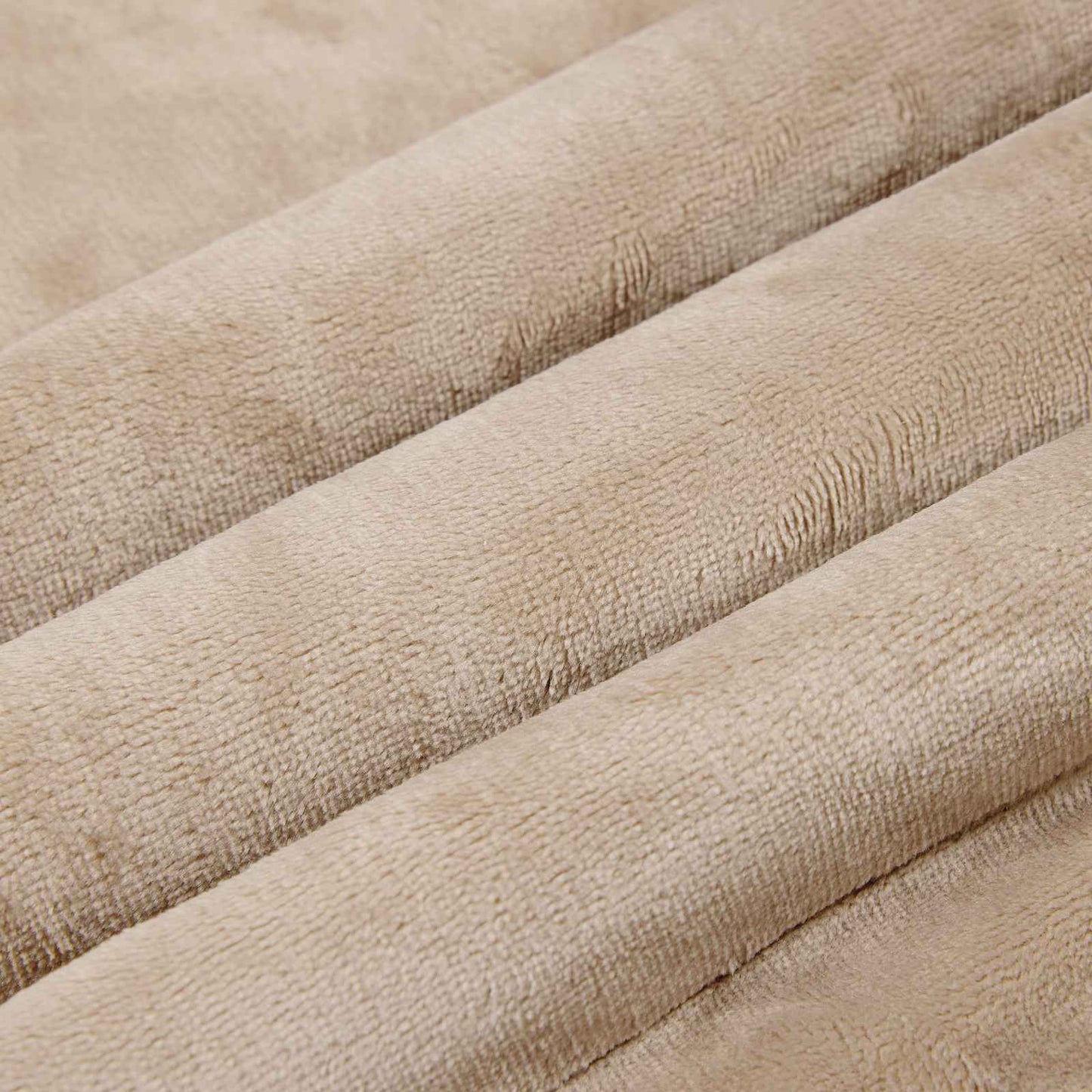 Überwurfdecke Beige 220 x 240 cm Fleece