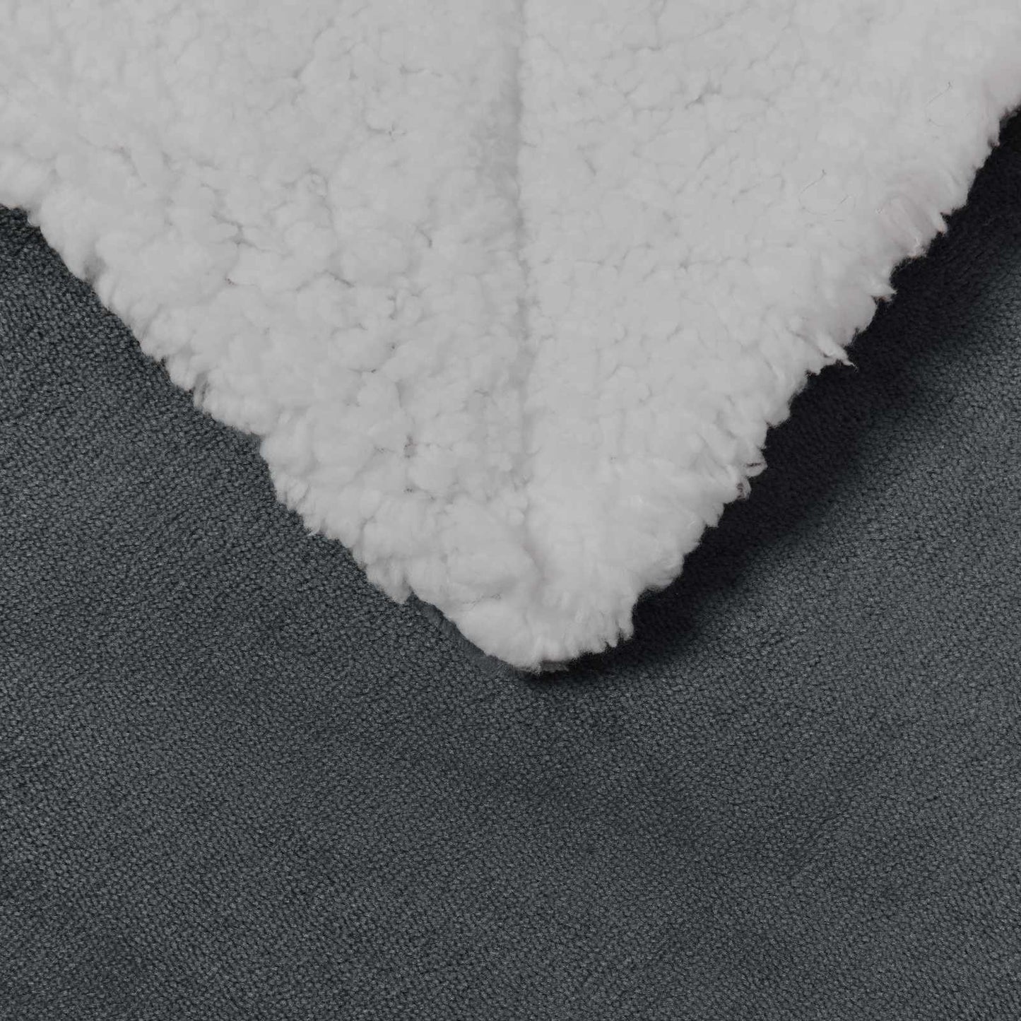 Überwurfdecke Dunkelgrau 240 x 270 cm Fleece