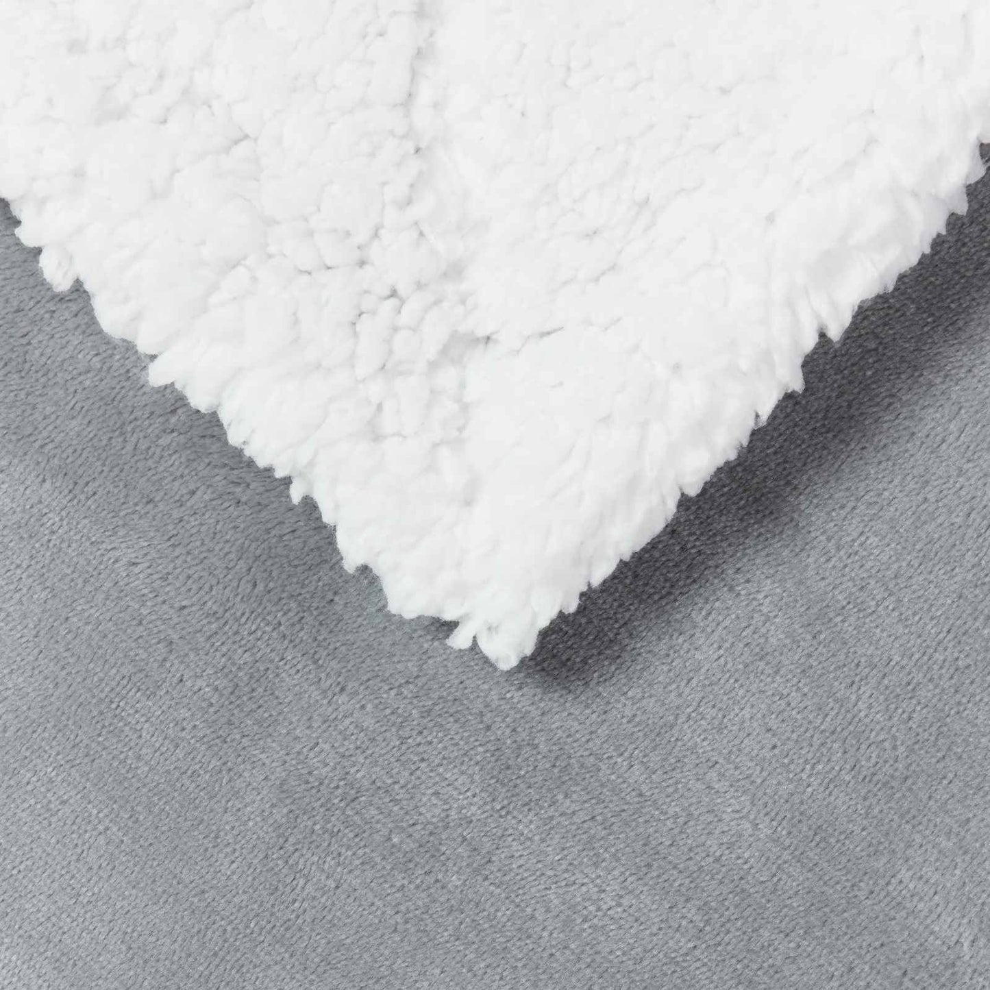 Überwurfdecke Grau 220 x 240 cm Fleece