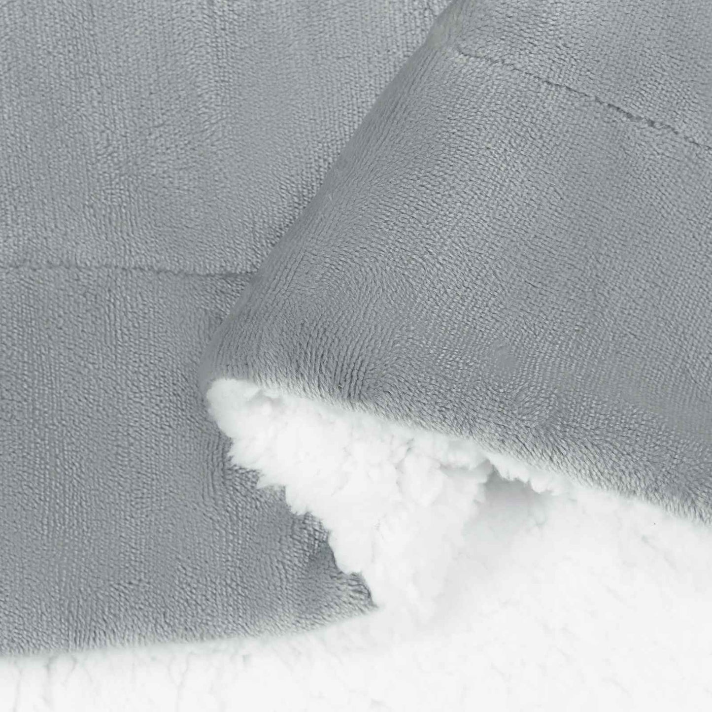 Überwurfdecke Grau 220 x 240 cm Fleece