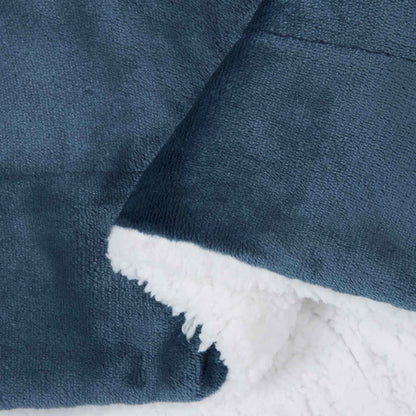 Überwurfdecke Marineblau 130 x 150 cm Fleece
