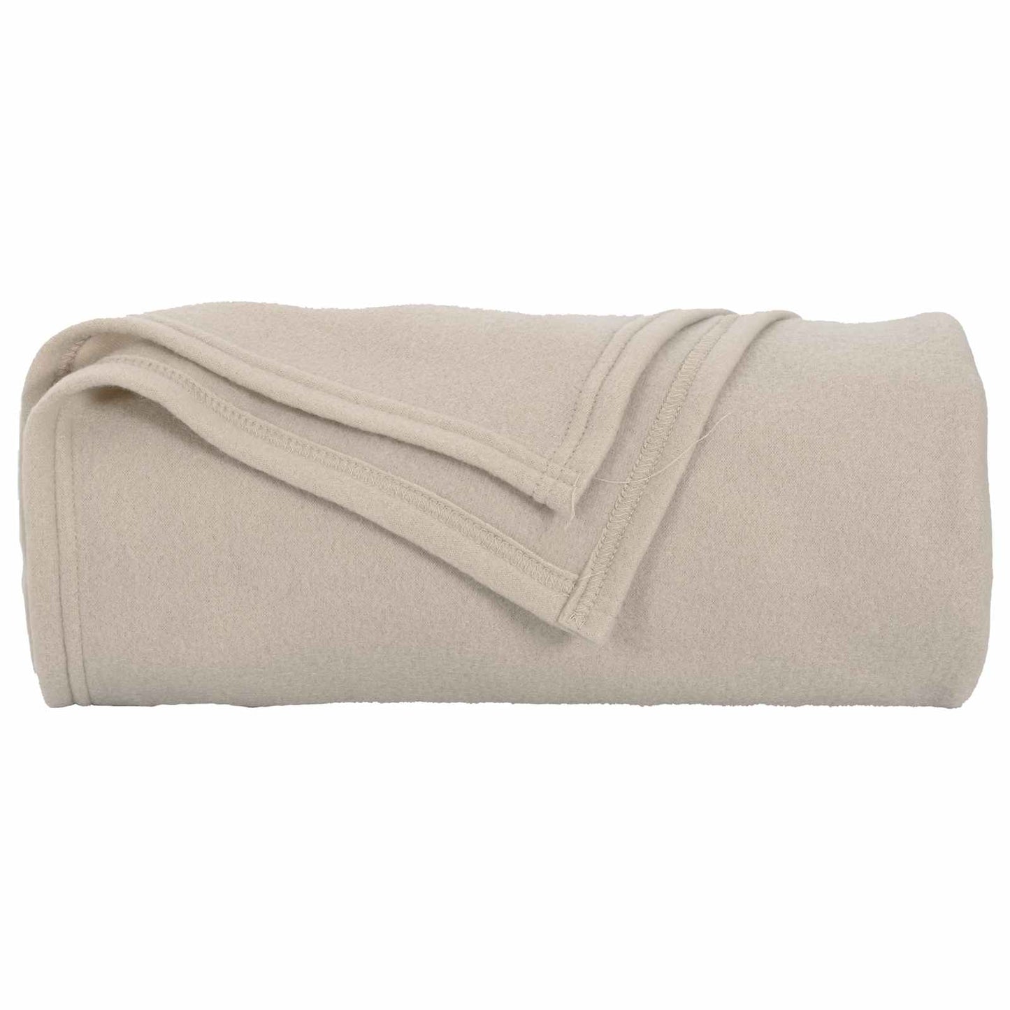 Überwurfdecke Beige 170 x 130 cm Fleece