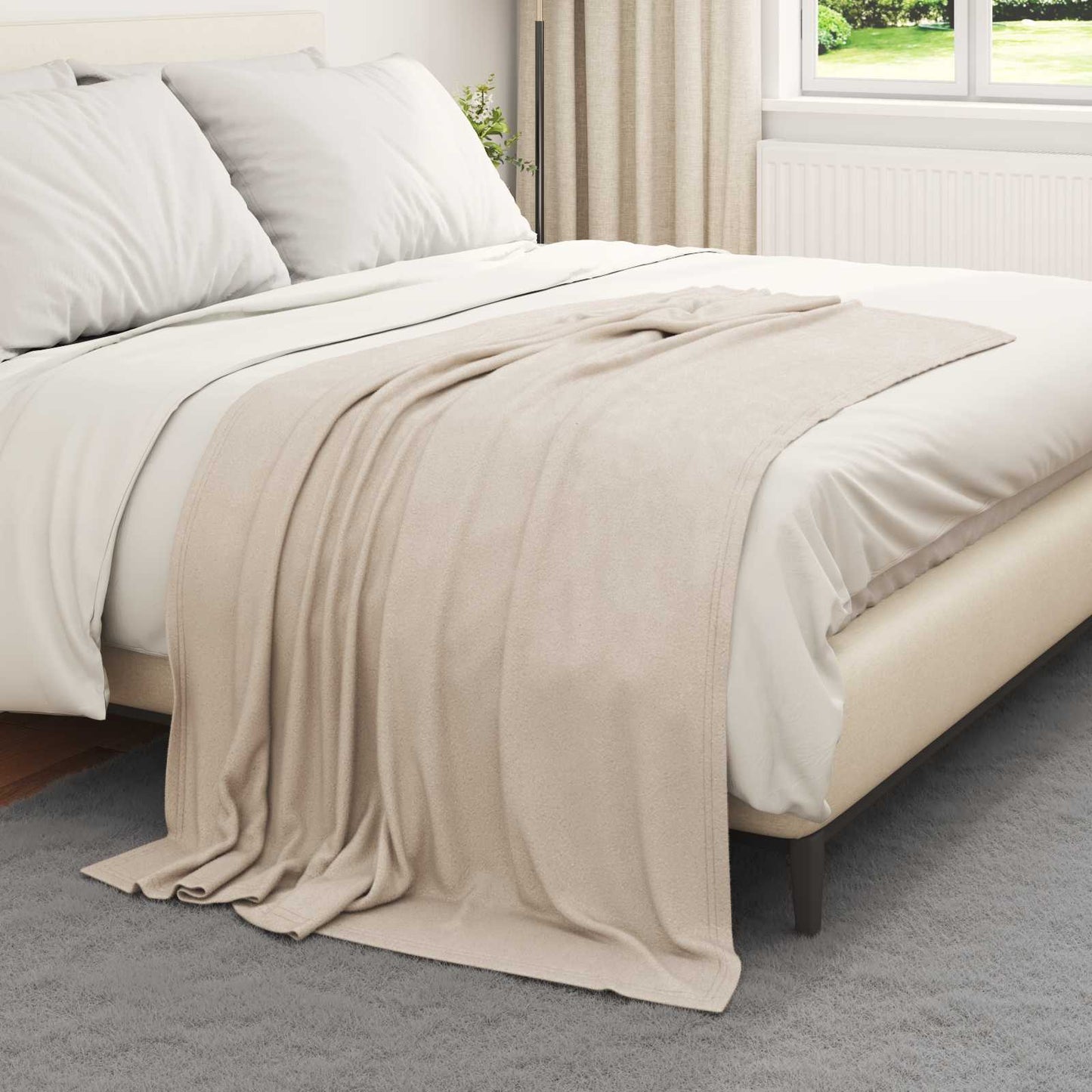 Wohndecken 6 pcs Beige 170 x 130 cm Fleece