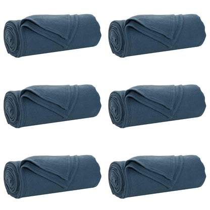 Wohndecken 6 pcs Marineblau 170 x 130 cm Fleece