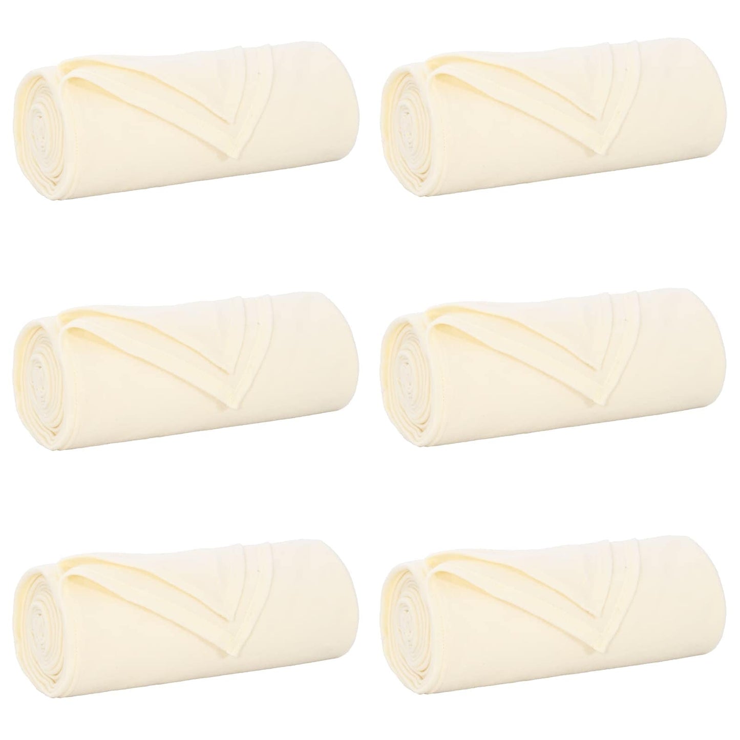 Wohndecken 6 pcs Creme 240 x 220 cm Fleece