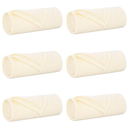 Wohndecken 6 pcs Creme 240 x 220 cm Fleece