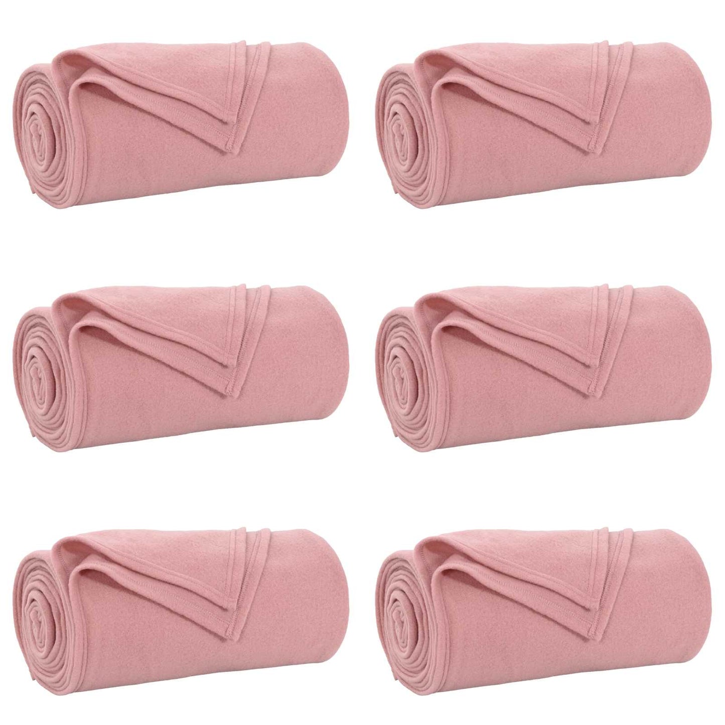 Wohndecken 6 pcs Rosa 170 x 130 cm Fleece