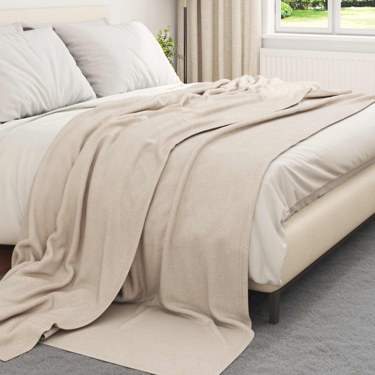 Wohndecken 24 pcs Beige 240 x 220 cm Fleece