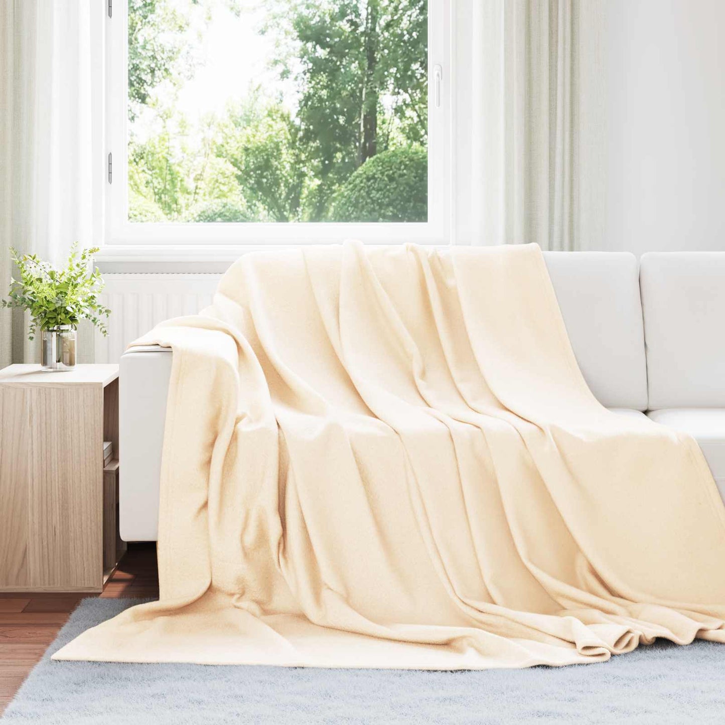 Wohndecken 24 pcs Creme 270 x 240 cm Fleece