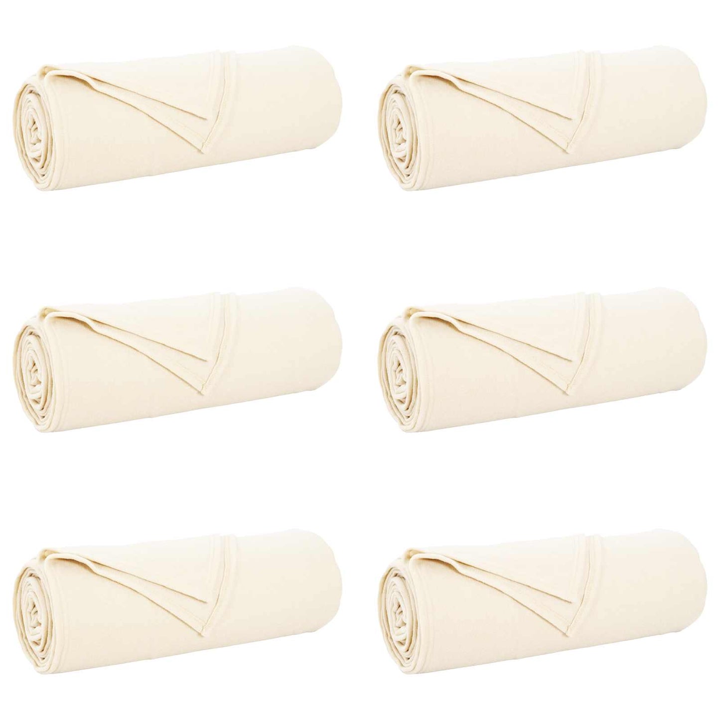 Wohndecken 6 pcs Creme 280 x 210 cm Fleece