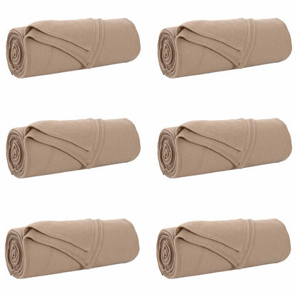 Wohndecken 6 pcs Kamel 210 x 140 cm Fleece