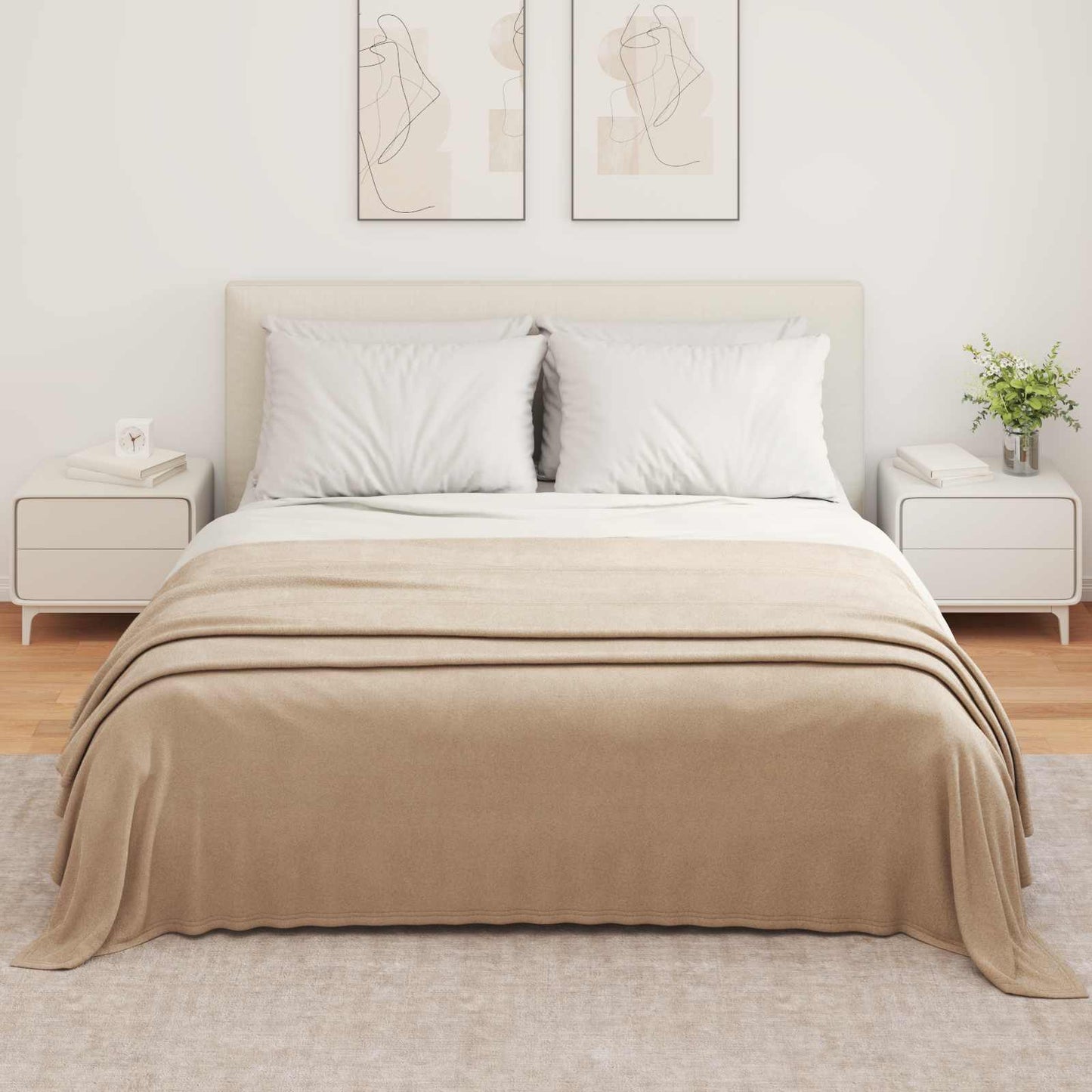 Wohndecken 6 pcs Kamel 350 x 270 cm Fleece