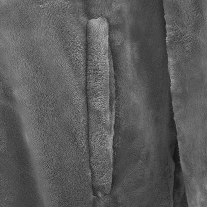 Decken-Hoodie Dunkelgrau S Flanell