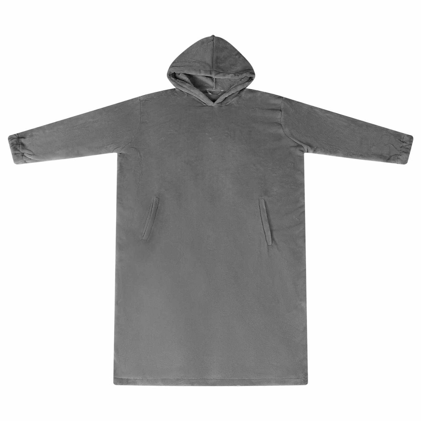 Decken-Hoodie Dunkelgrau M Flanell