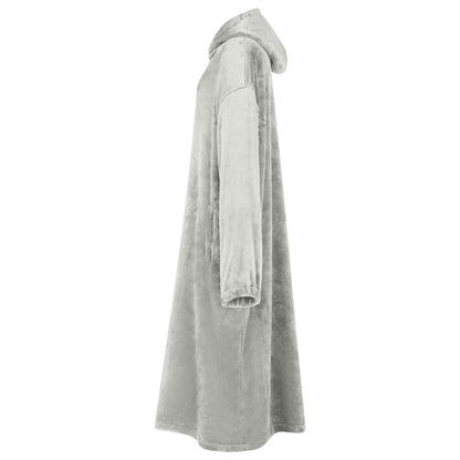 Decken-Hoodie Grau M Flanell