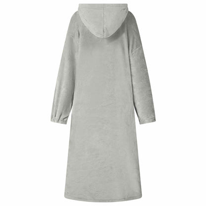 Decken-Hoodie Grau L Flanell