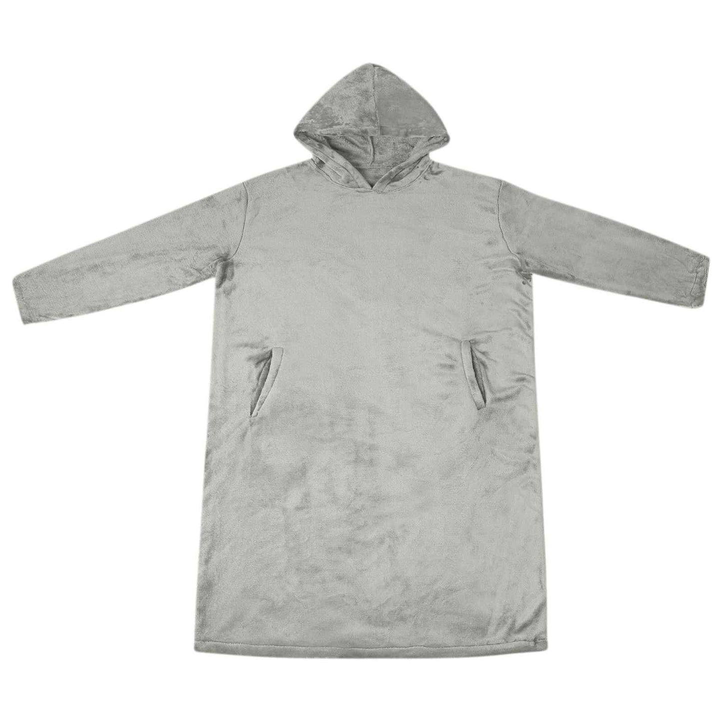 Decken-Hoodie Grau L Flanell