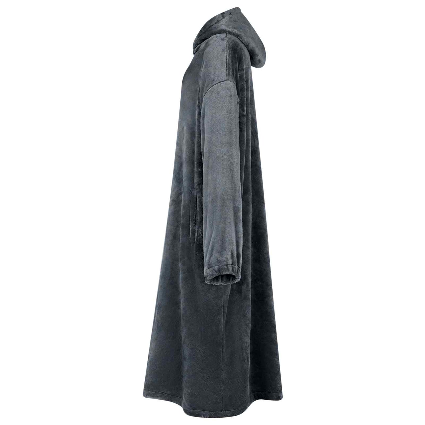 Decken-Hoodie Marineblau L Flanell