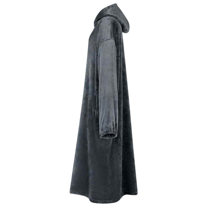 Decken-Hoodie Marineblau L Flanell