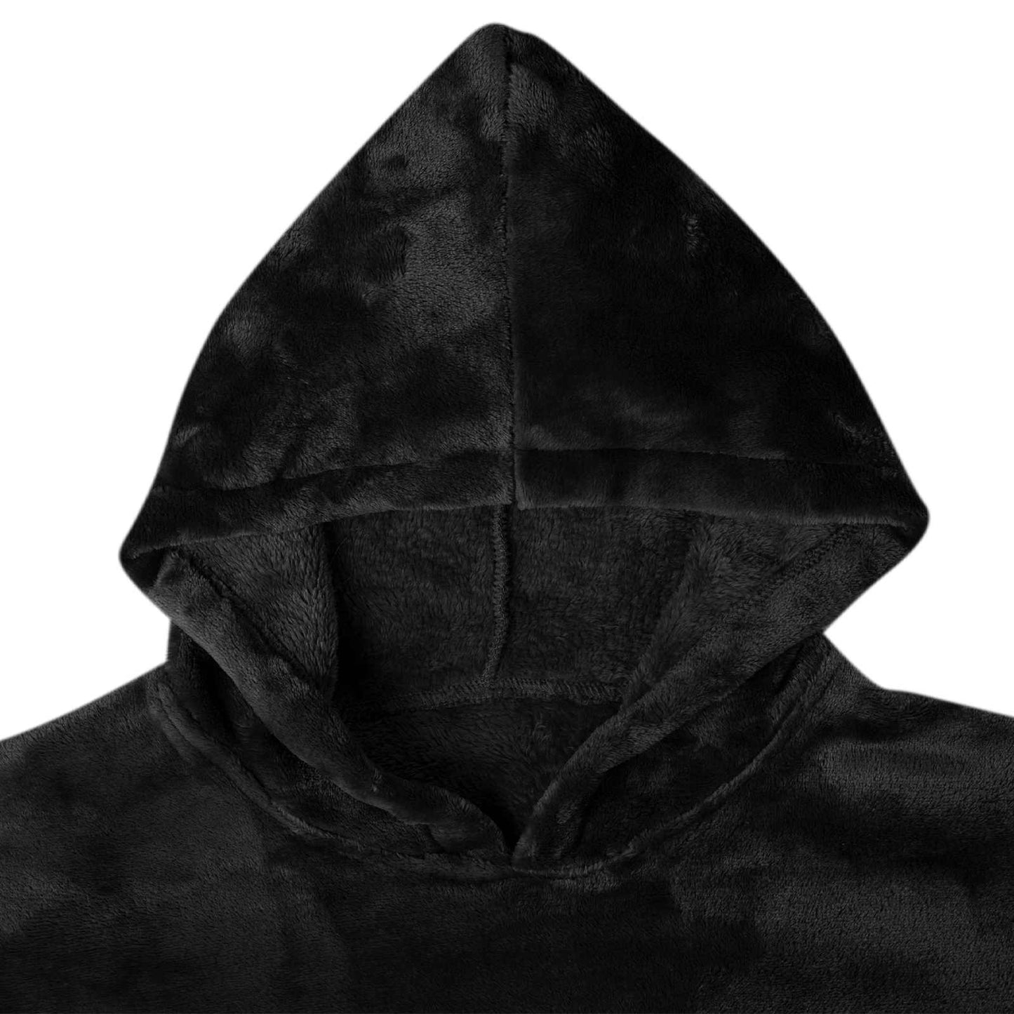Decken-Hoodie Schwarz M Flanell