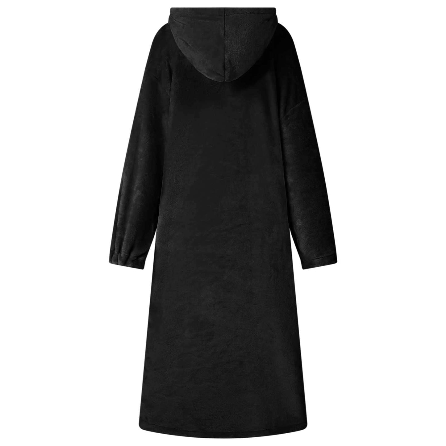 Decken-Hoodie Schwarz M Flanell