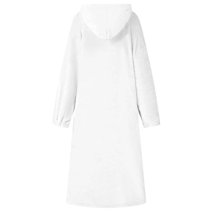 Decken-Hoodie Weiß S Flanell