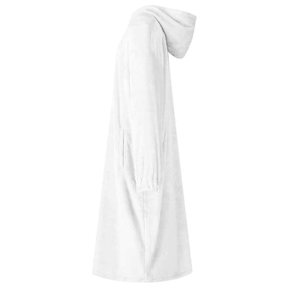 Decken-Hoodie Weiß M Flanell