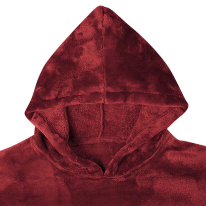 Decken-Hoodie Bordeauxrot M Flanell