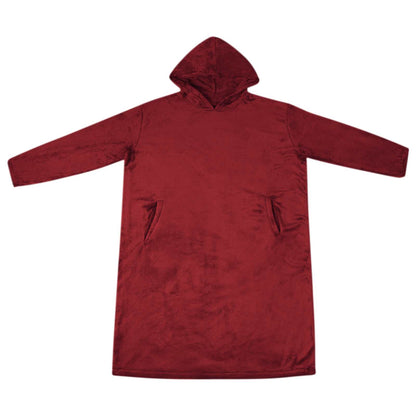 Decken-Hoodie Bordeauxrot L Flanell