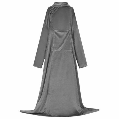 Decken-Hoodie Dunkelgrau F Flanell