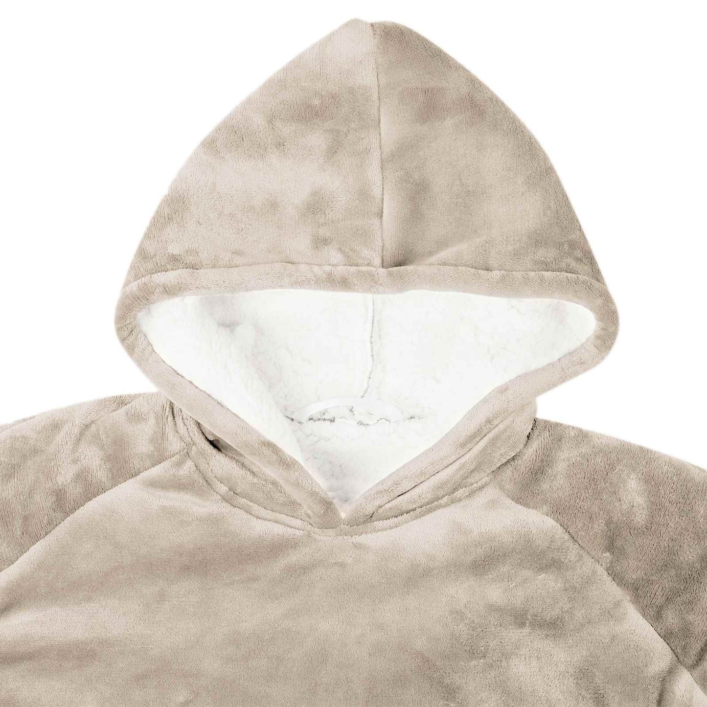 Decken-Hoodie Beige L Fleece und Flanell