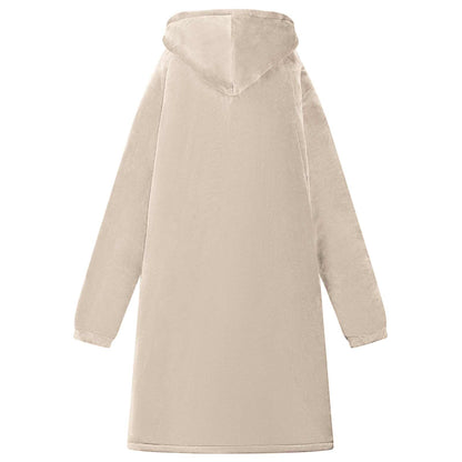 Decken-Hoodie Beige L Fleece und Flanell